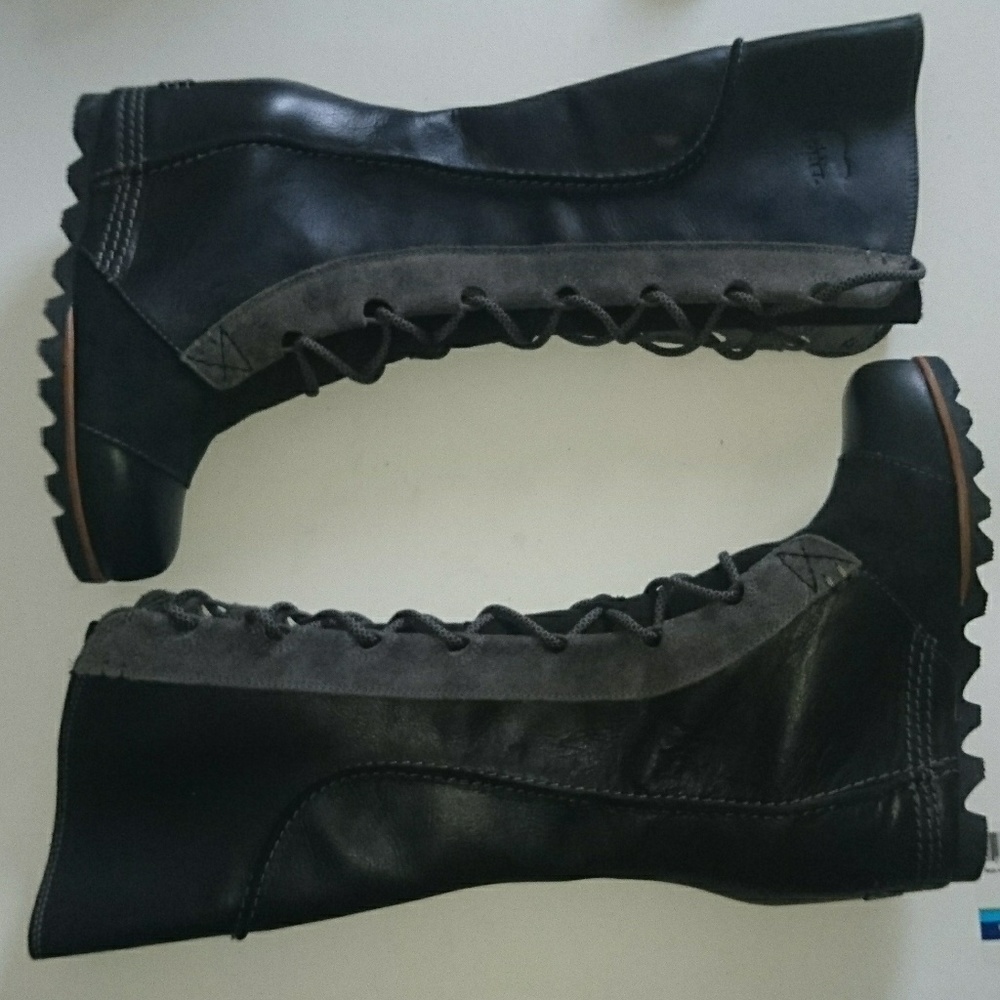 Sorel Cate the great wedge boot black 7 NWOB